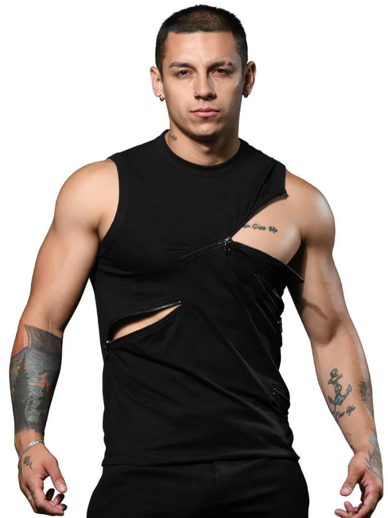 Andrew Christian F.A.G. Zipper Tank Top