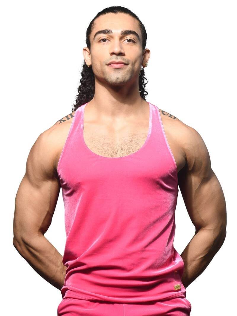 Andrew Christian Y2K Paris Vest: Vibrant Pink Velvet