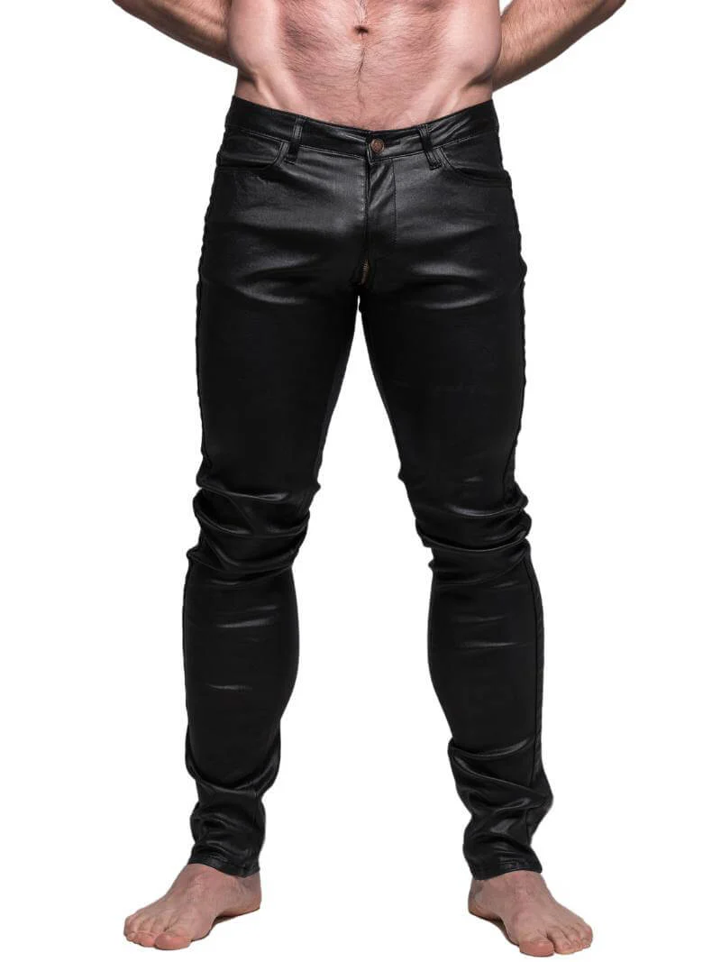 CellBlock13 Axis Zipper Pants with Zipped Rear, Wax Coated Denim - SIZE 30"