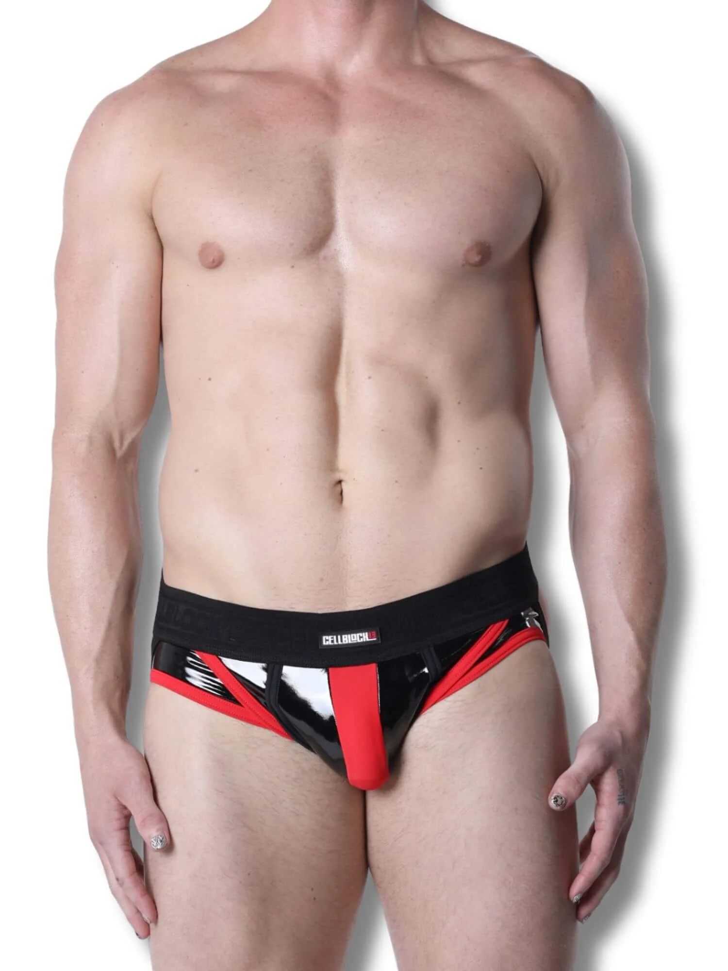 CellBlock 13 Liquid Night Jock Brief – Men's Shiny Latex Look Underwear