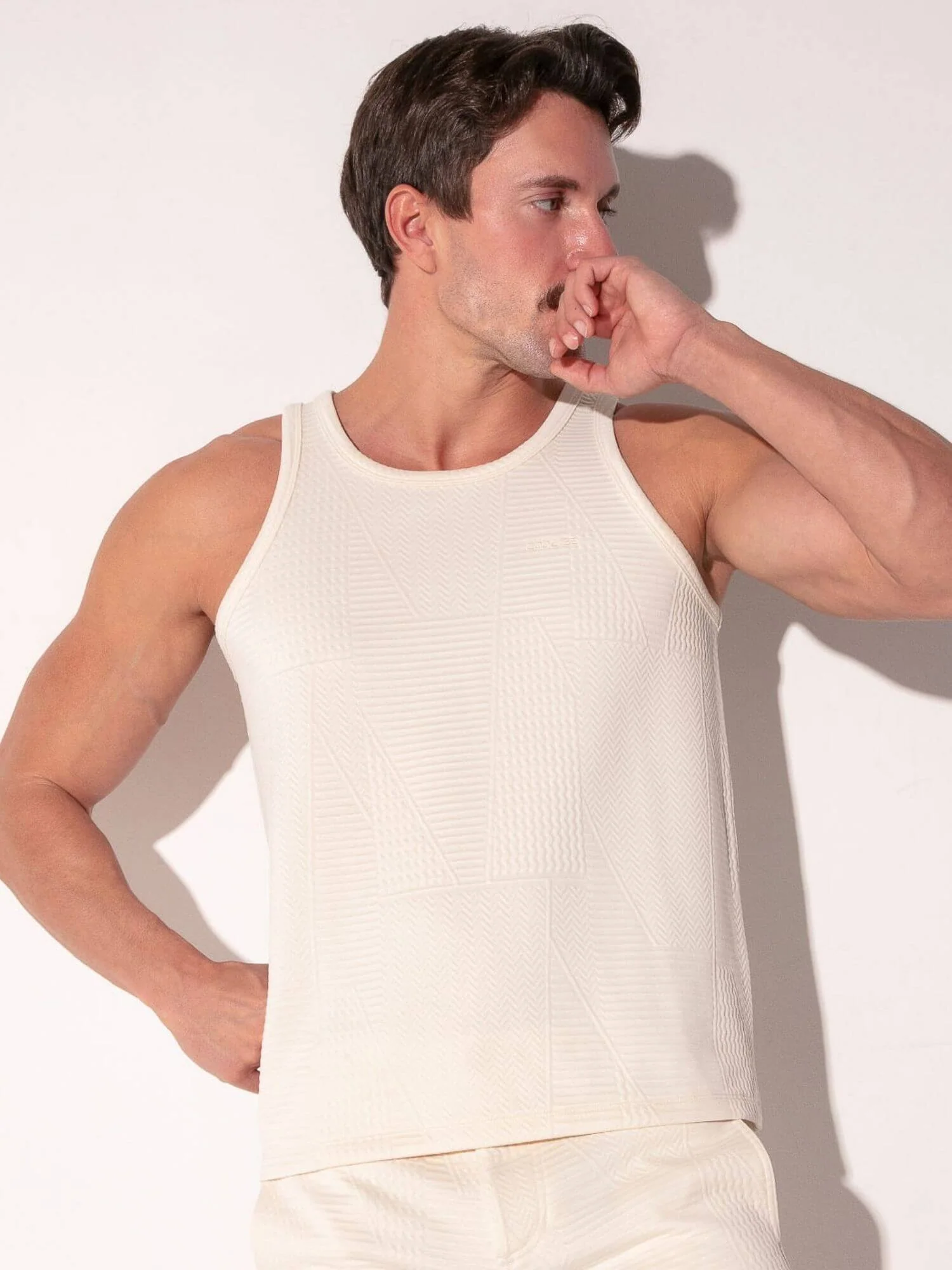 CODE 22 Medley Jacquard Tank Top – Men’s Textured Smart Casual Vest