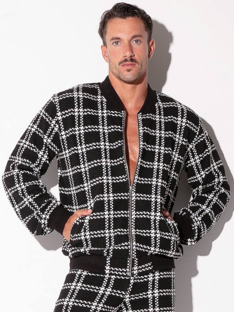 CODE 22 Cameron Plaid Bomber Jacket