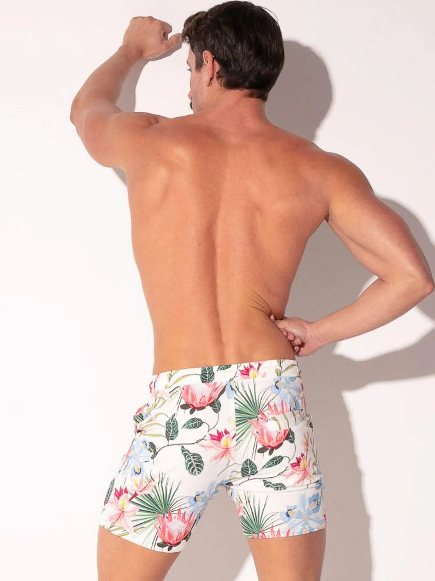 CODE 22 Silken Floral Slim Fit Shorts – Men’s Luxury Lightweight & Silky Shorts - Image 2
