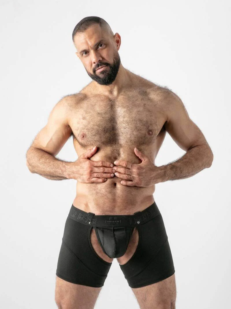 Locker Gear Access Backless Short Chaps with Pouch