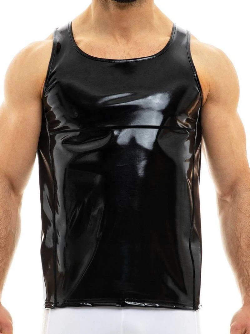 MODUS VIVENDI Vinyl Vest: Shiny PVC Look