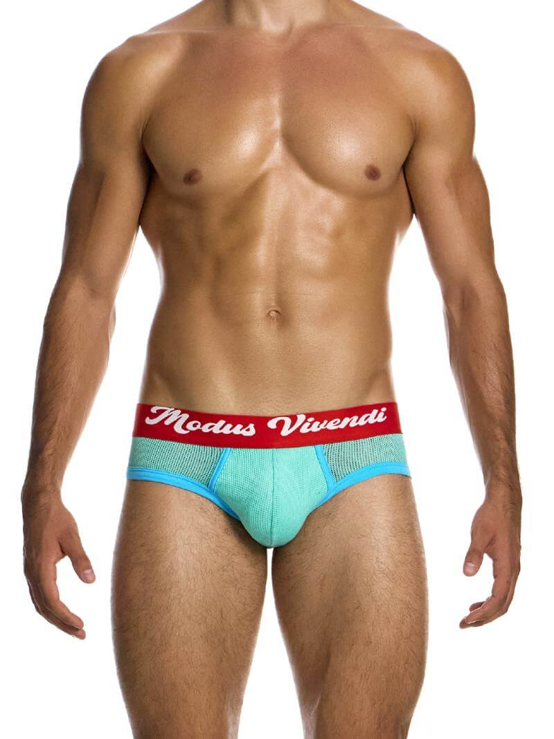 MODUS VIVENDI Retro Mint Green Classic Brief - SIZE LARGE