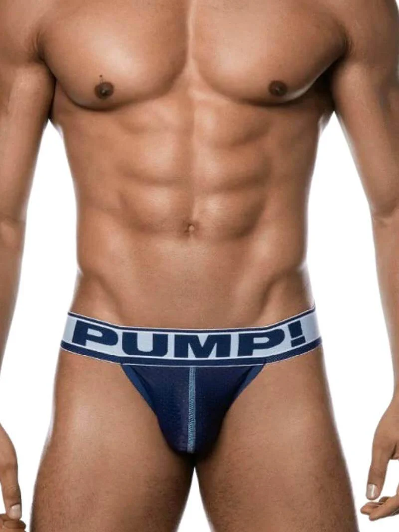 PUMP Underwear Blue Steel Mens Micro Mesh Jockstrap - SIZE XL