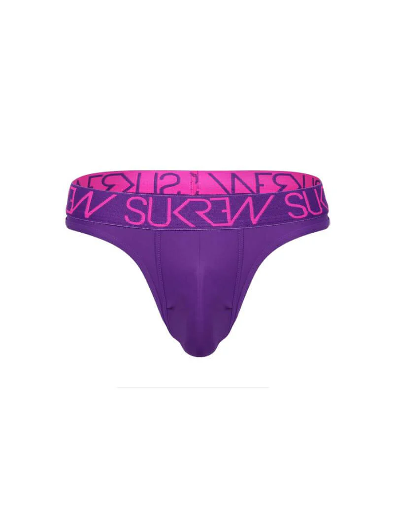 SUKREW Fantasy Classic Purple Thong with Elongated Pouch