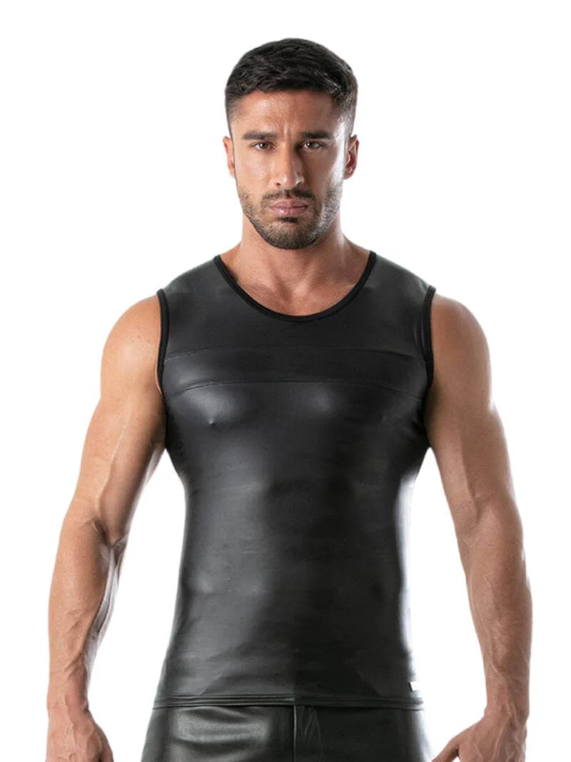 TOF Paris Kinky Tank Top: Leather-Look